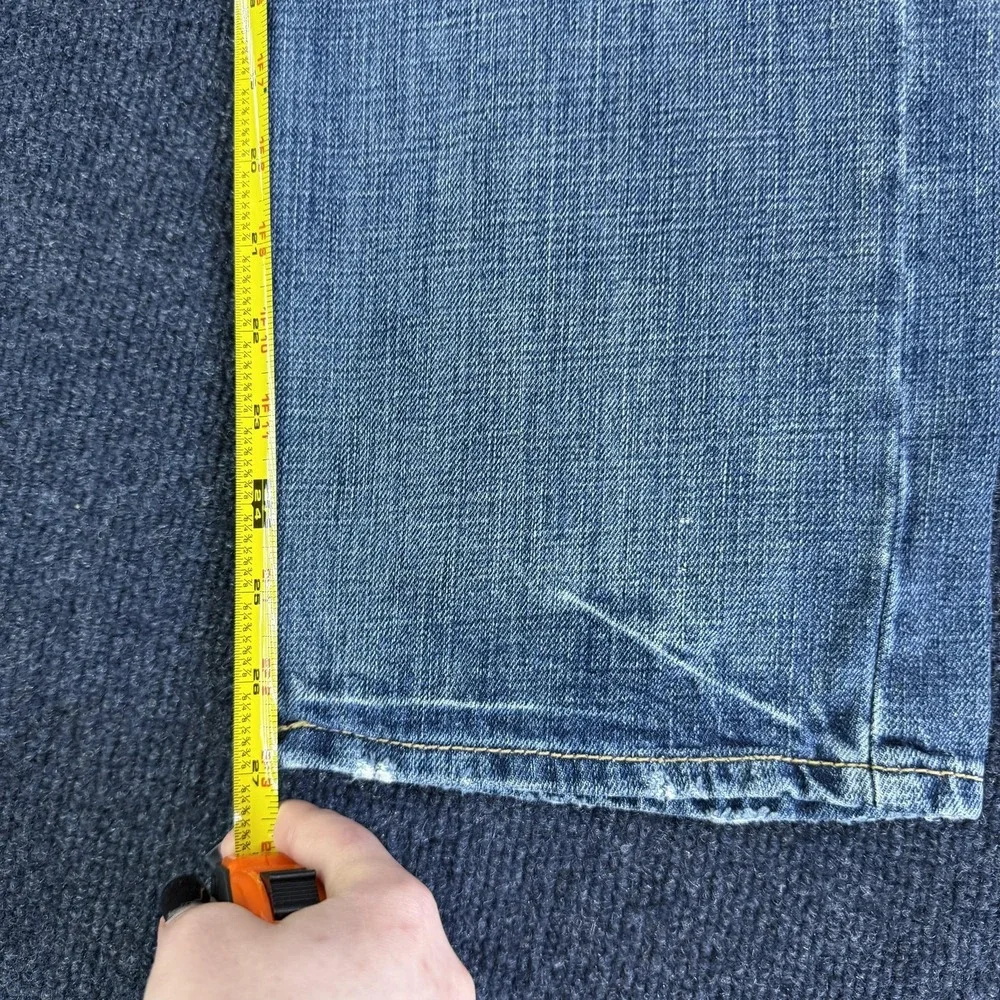 American Eagle Jeans Womens 26x28 Medium Wash Blue Denim Relaxed Straight Casual - Picture 9 of 13